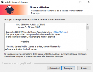Contrat Licence Utilisateur logiciel Inkscape